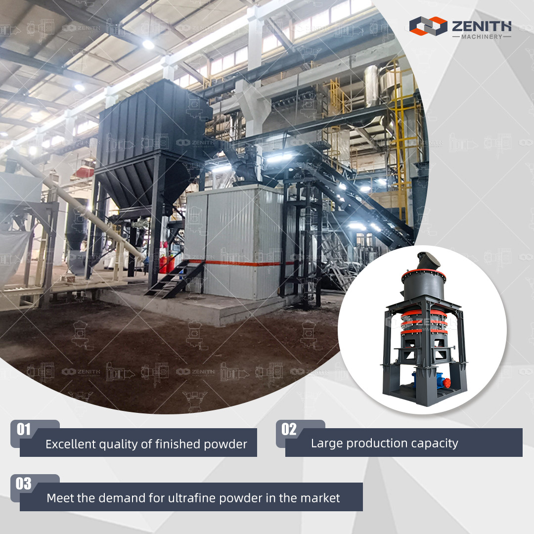 Overview of XZM Ultrafine Grinding Mill in a limestone processing plant